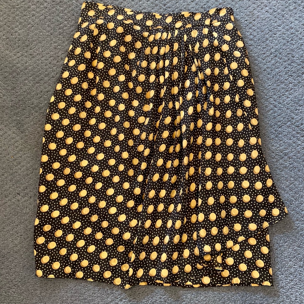 Anne Klein silk wrap skirt